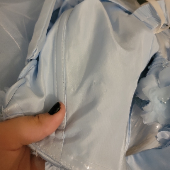 Beautiful Light Blue New Quinceañera Dress Fits Size S-M - Picture 14 of 15